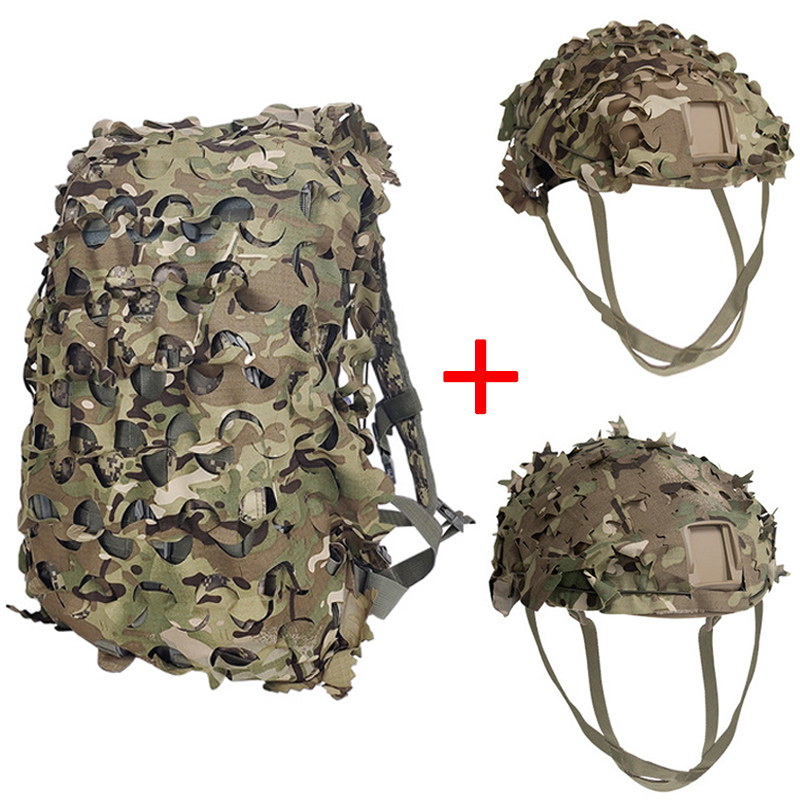 Outdoor Hunting Backpack - 3D Camo Net Backpack Helmet Cover