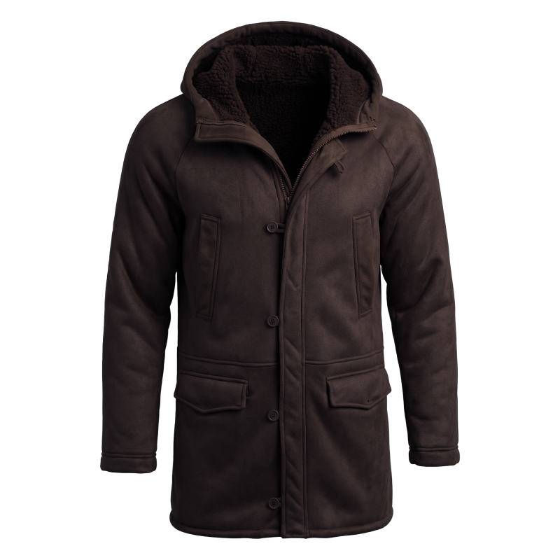 New Men's Faux Fur Lined Hoode - Outdoor Hunting Coat 评论和价格