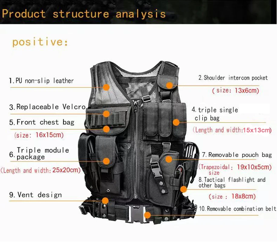 Adjustable Molle Tactical Vest - Outdoor Hunting Coat 评论和价格