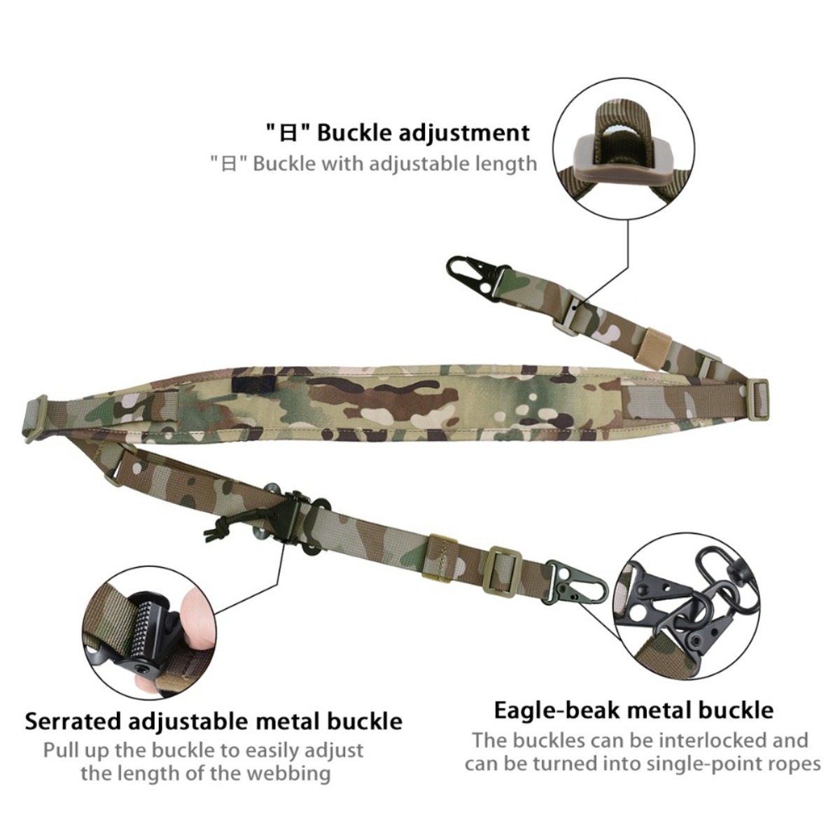 Tactical 2 Point Gun Sling Adj - Outdoor Hunting Rifle 评论和价格