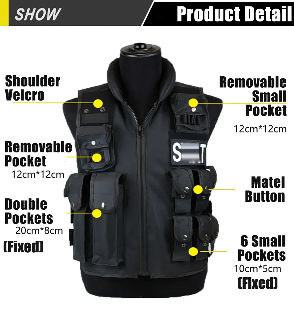Multi Pockets Tactical Vest Hu - Outdoor Hunting Coat 评论和价格